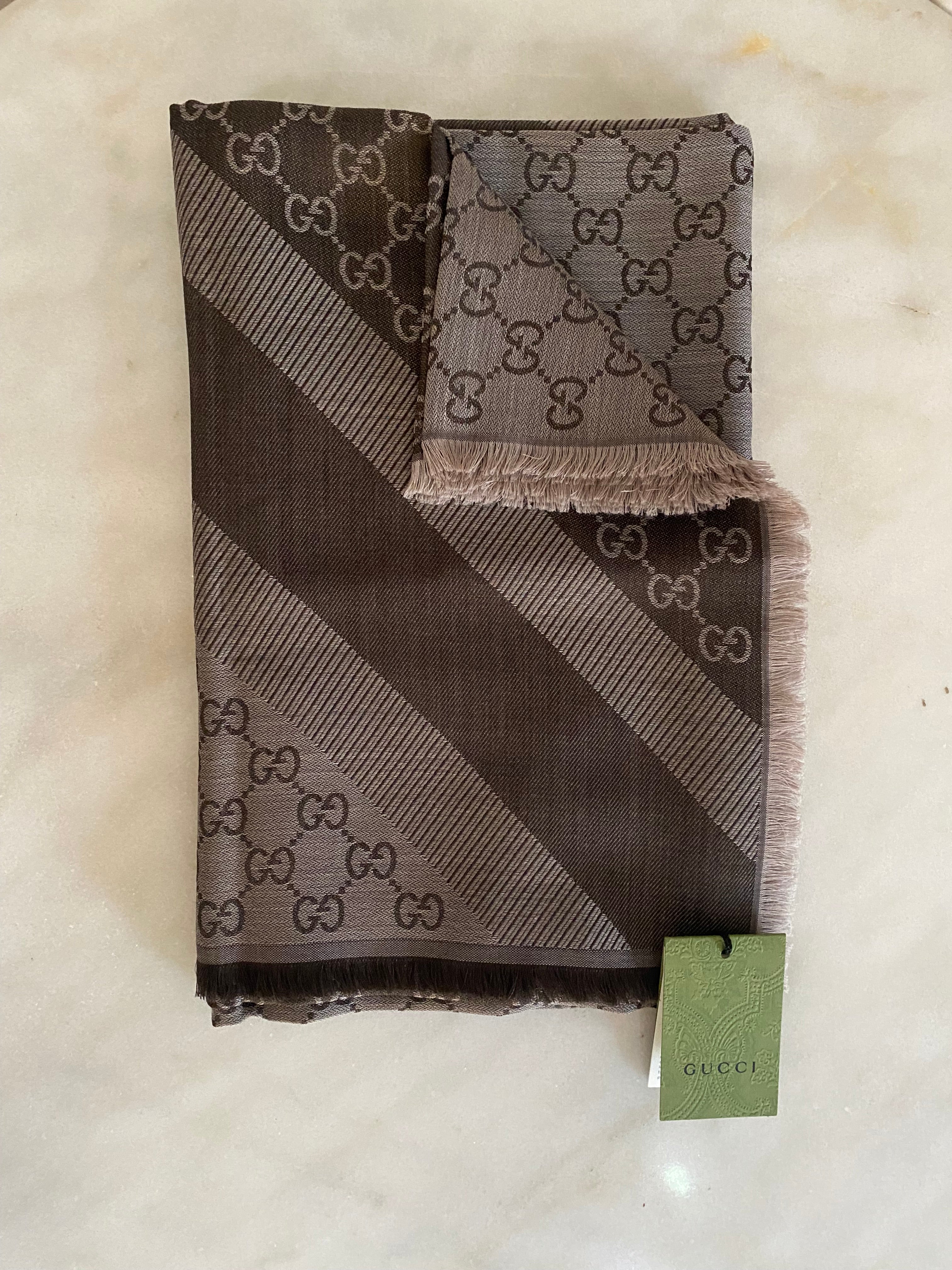 Gucci Brown GG Scarf