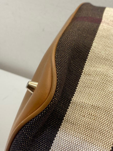 Burberry Brown Haymarket Bucket Bag