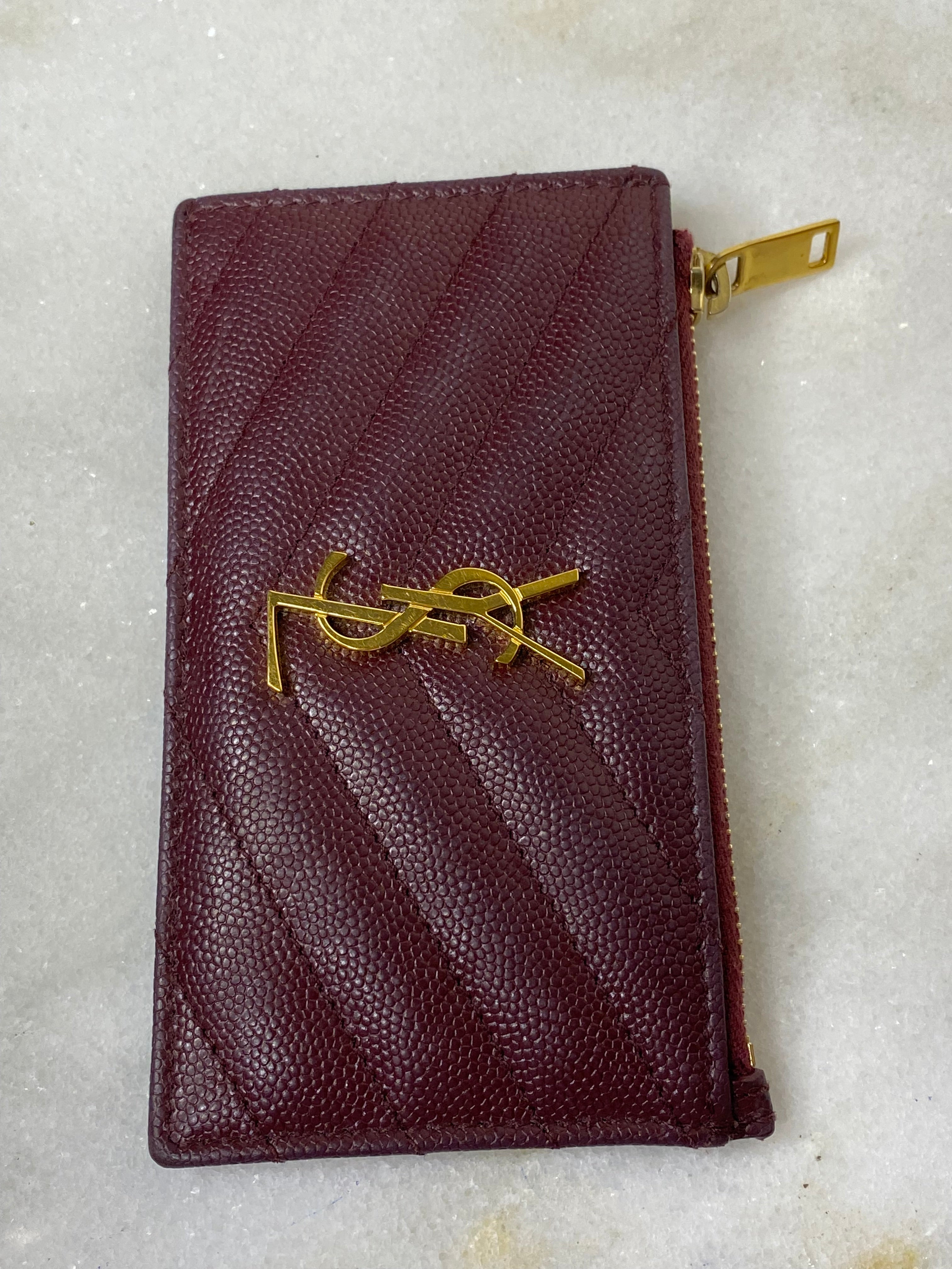 YSL Red Card Holder