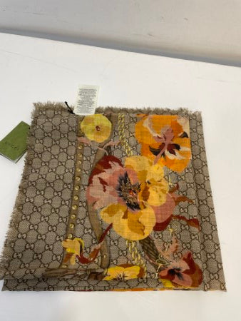 Gucci Bicolor GG Floral Scarf