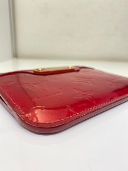 Louis Vuitton Red Vernice Card Holder