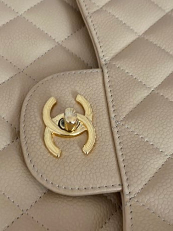 Chanel Beige Clair Jumbo Double Flap Bag