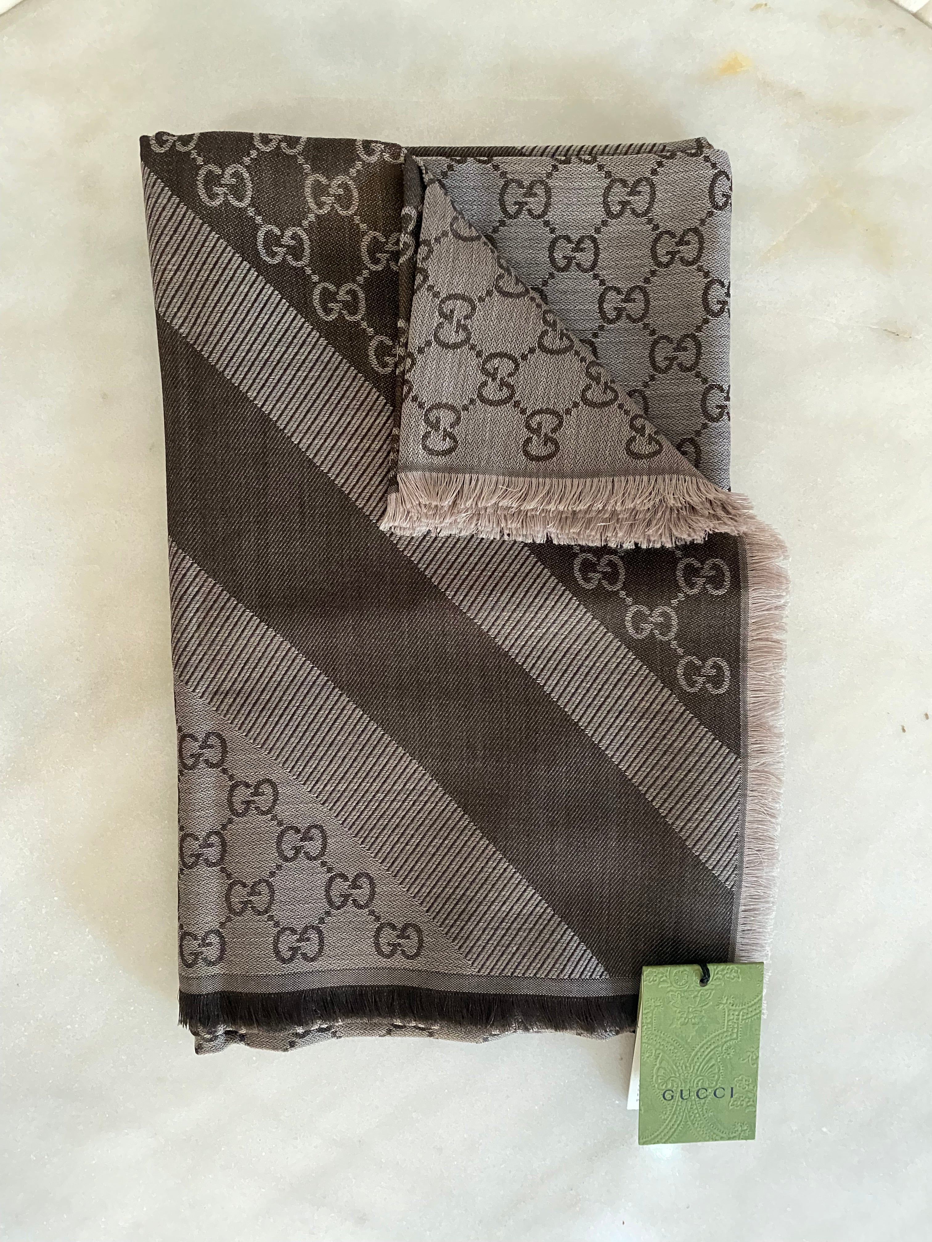 Gucci Brown GG Scarf