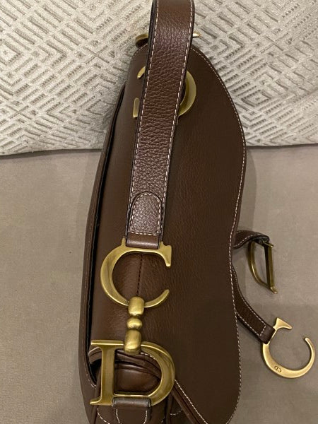 Christian Dior Brown Saddle Bag