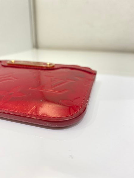 Louis Vuitton Red Vernice Card Holder