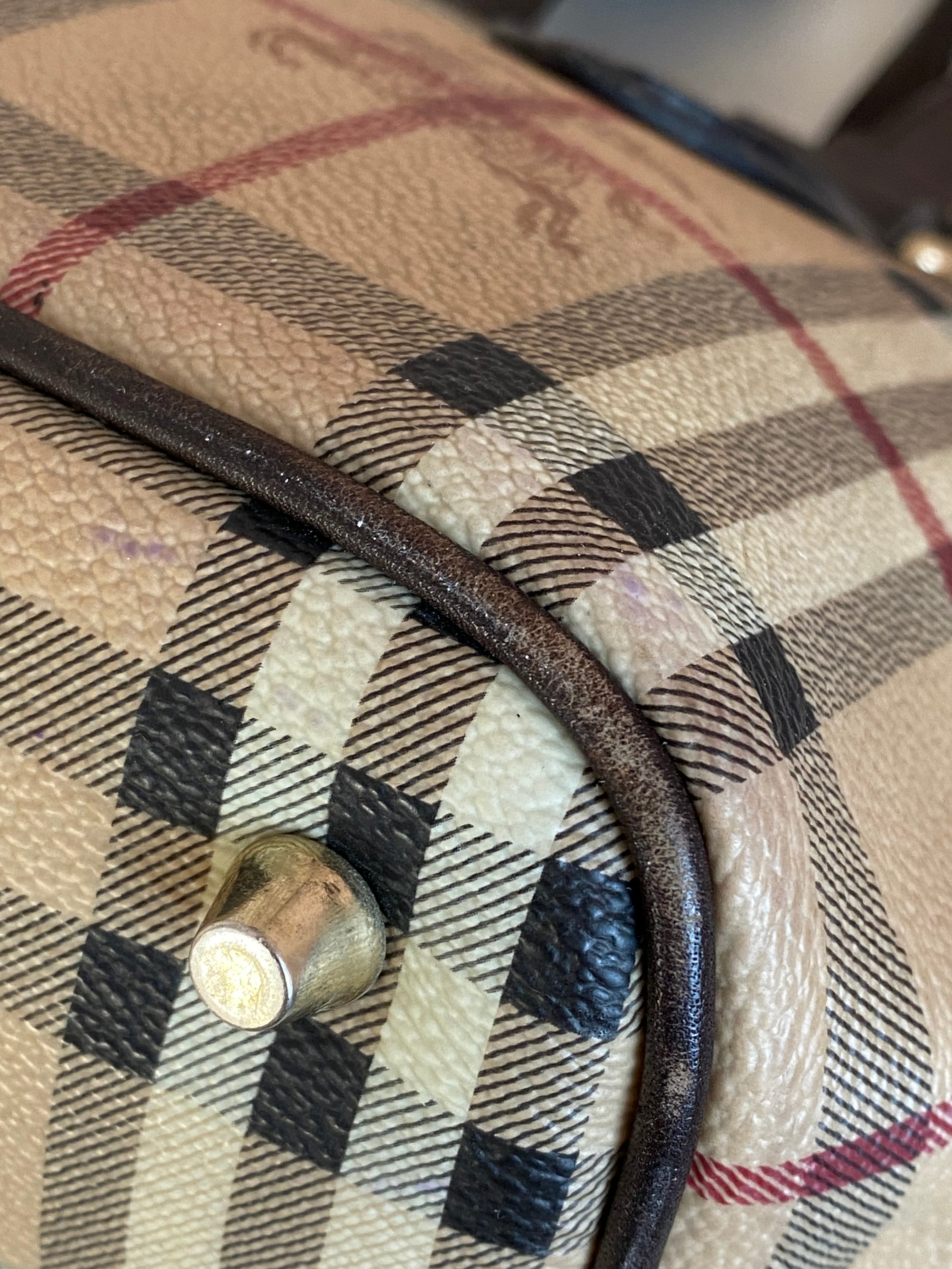 Burberry Bicolor Haymarket Eden Shoulder Bag