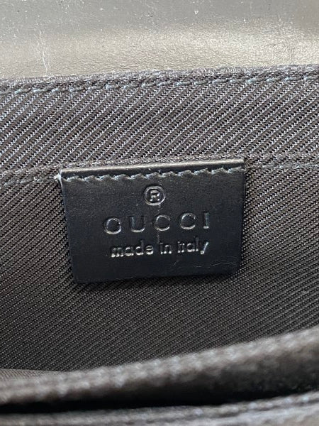 Gucci Black GG Flap Shoulder Bag