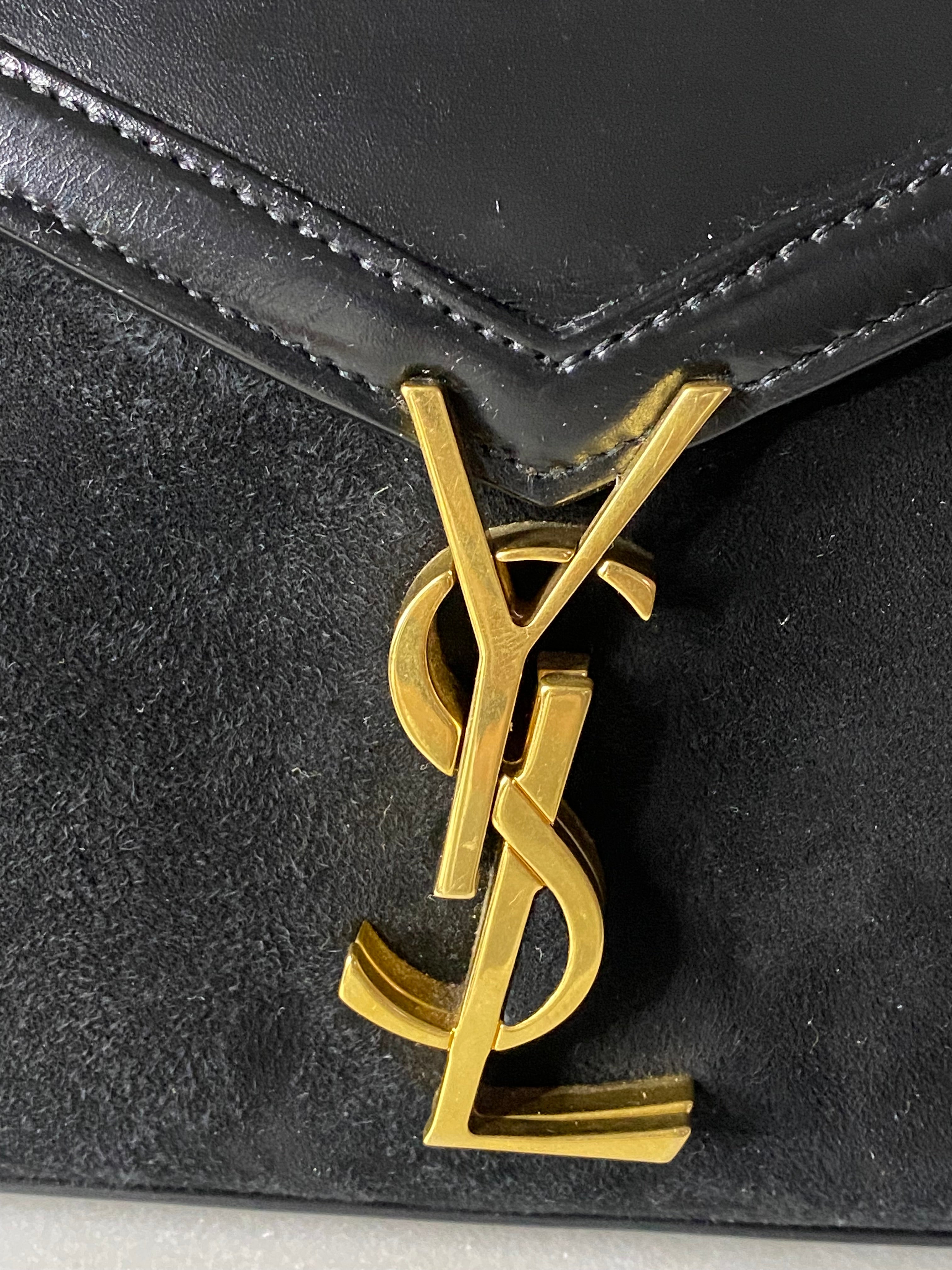 YSL Black Cassandra Top Handle Bag