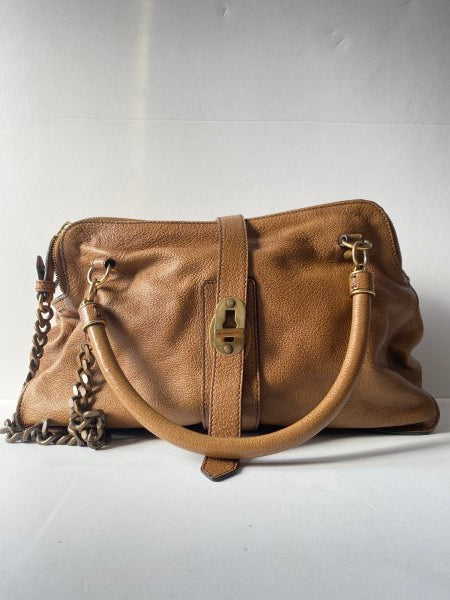 Burberry Brown Tote Turn Lock Bag