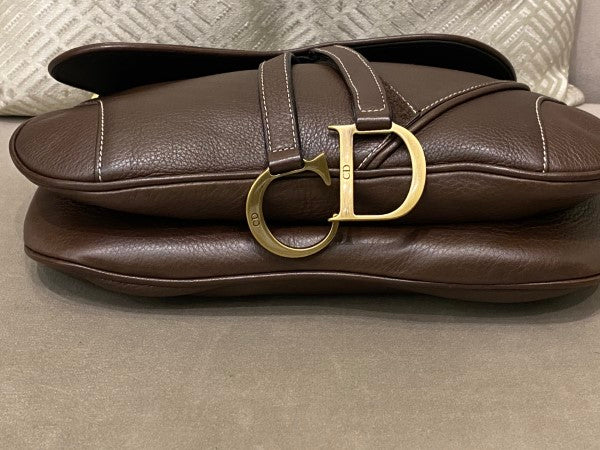 Christian Dior Brown Saddle Bag