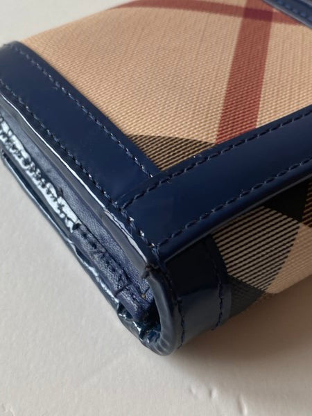 Burberry Blue Nova Check Long Wallet