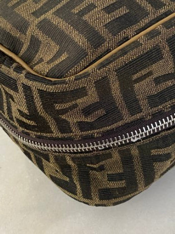 Fendi Tobacco FF Jacquard Fabric Toiletry