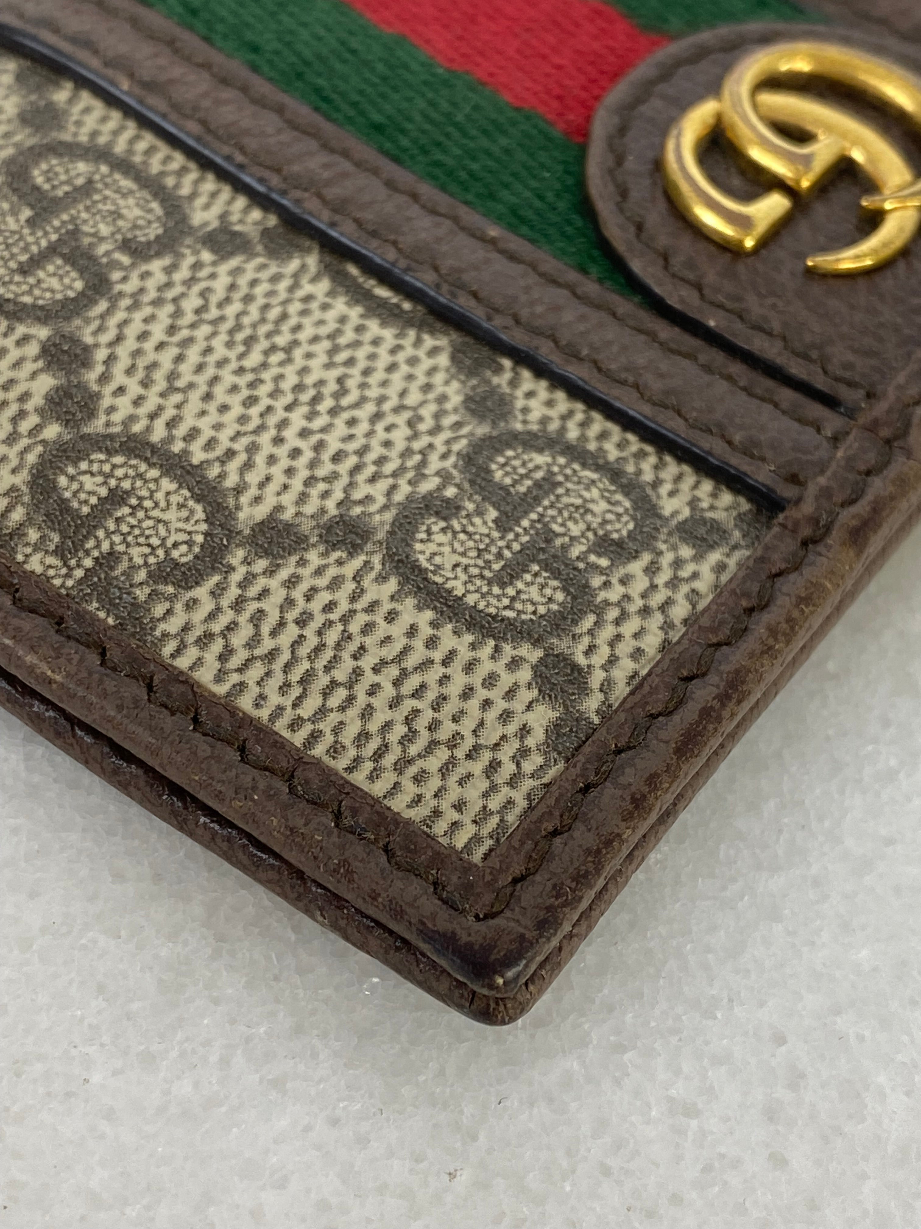 Gucci Brown GG Ophidia Card Holder