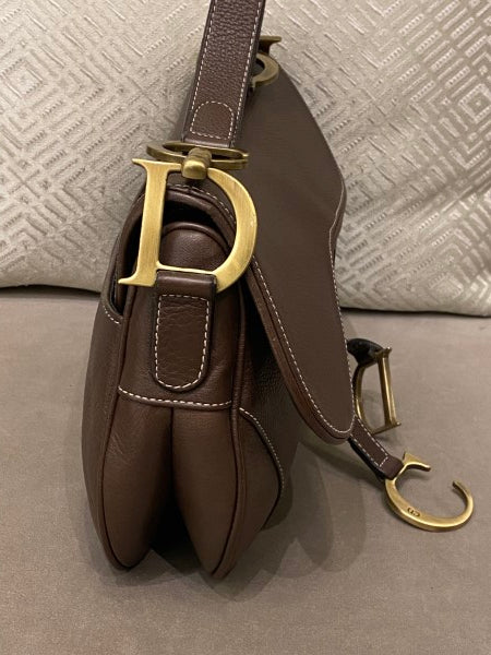 Christian Dior Brown Saddle Bag