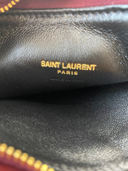 YSL Dark Red Calypso Small Pouch