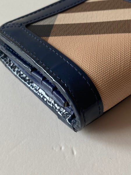 Burberry Blue Nova Check Long Wallet