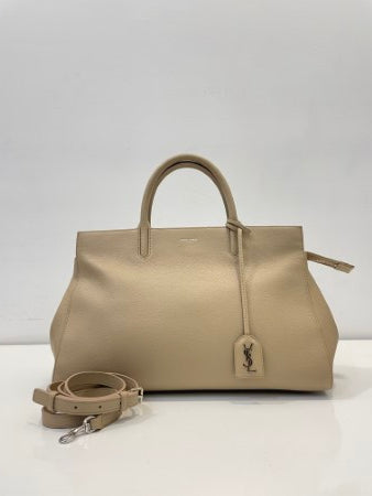 YSL Beige Cabas Rive Gauche Bag