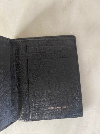 YSL Black Cassandre Small Wallet