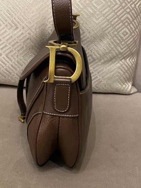 Christian Dior Brown Saddle Bag