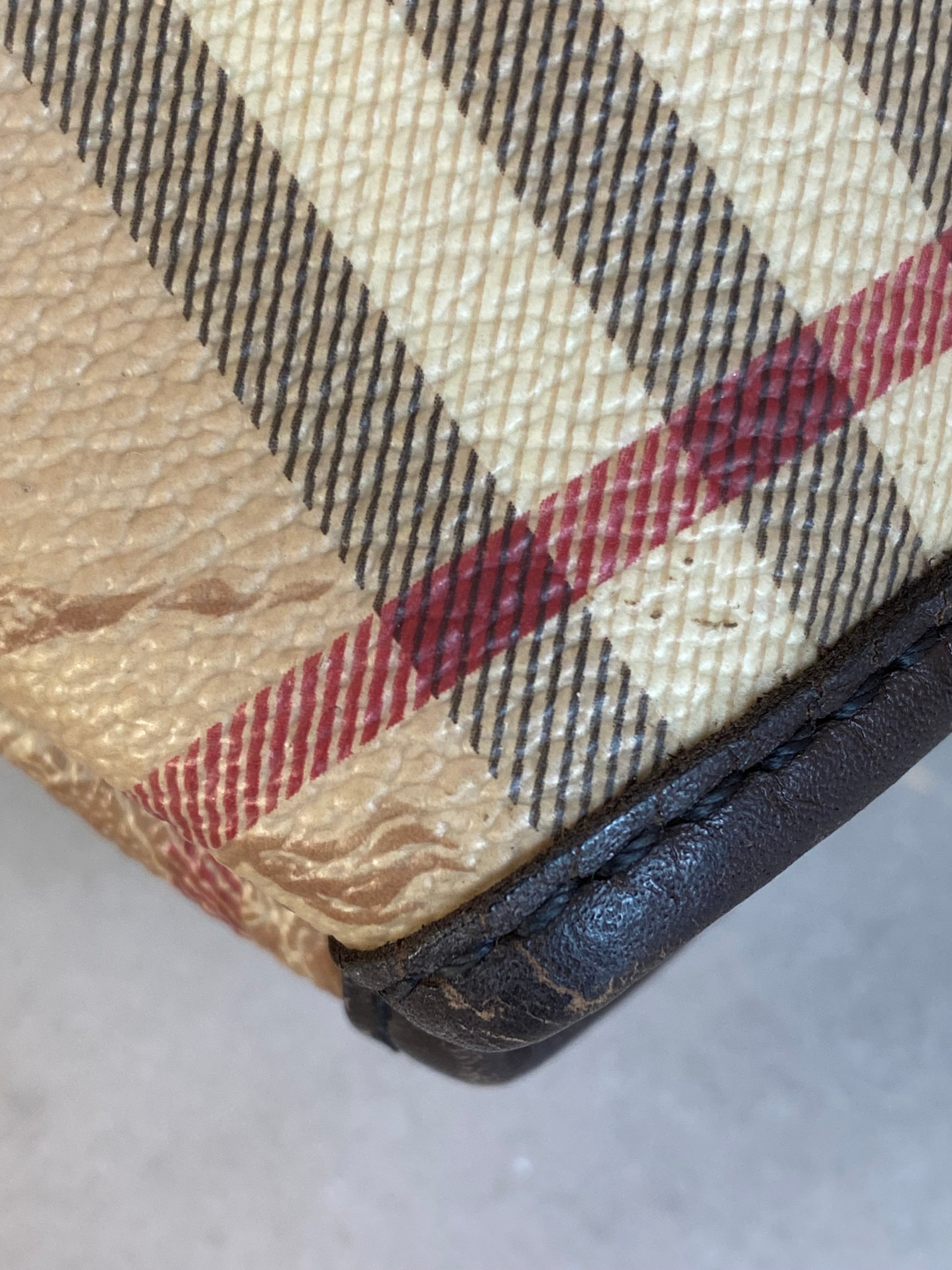 Burberry Bicolor Haymarket Eden Shoulder Bag