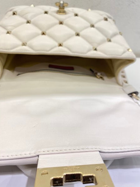 Valentino White VLTN Spike Rockstud Bag