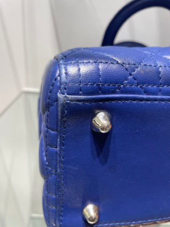 Christian Dior Blue Lady Dior Large Bag