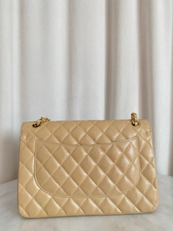 Chanel Beige Clair Jumbo Double Flap Bag