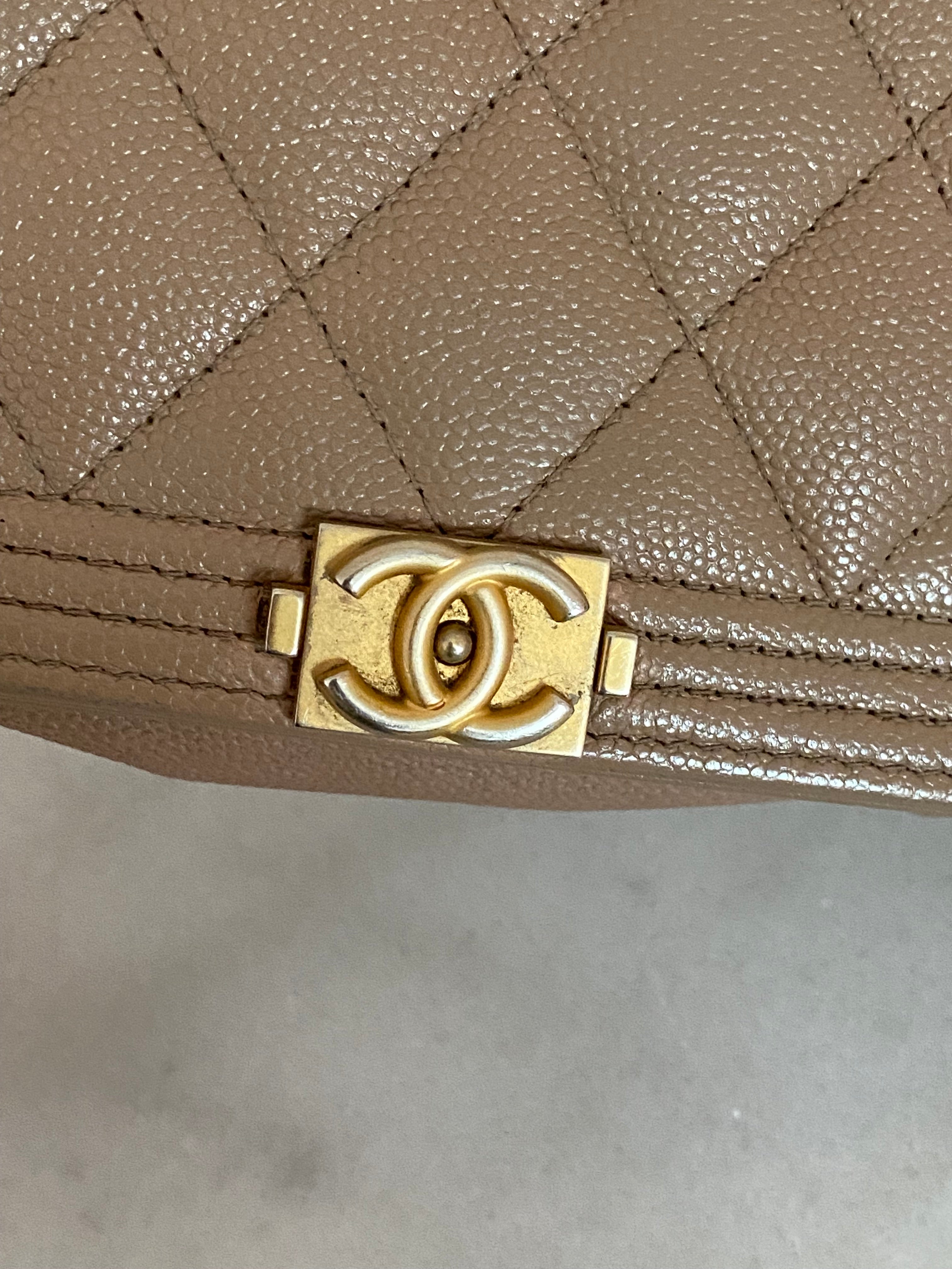 Chanel Beige Boy Wallet on Chain