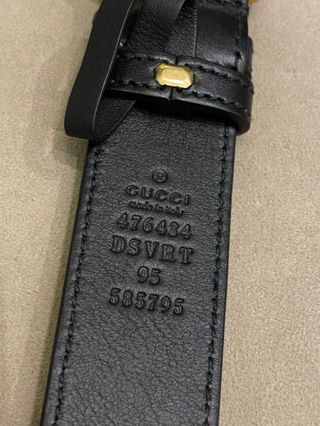 Gucci Black GG Marmont Mini Belt Bag