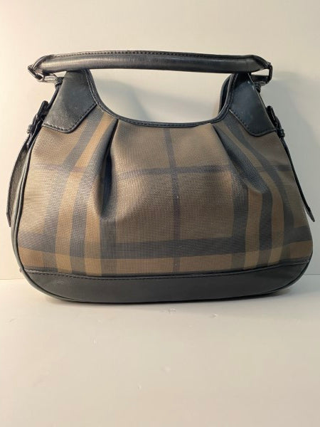 Burberry Bicolor Nova Check Brooklyn Hobo Bag