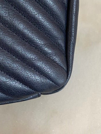 YSL Dark Blue College Large Top Handle Bag