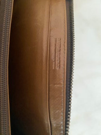 Burberry Brown Zip Long Wallet