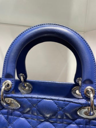 Christian Dior Blue Lady Dior Large Bag