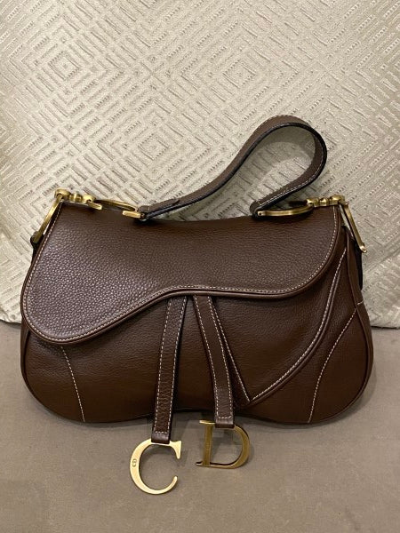 Christian Dior Brown Saddle Bag