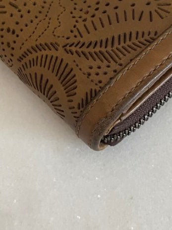 Burberry Brown Zip Long Wallet