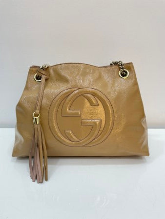 Gucci Beige Vernis Soho Bag