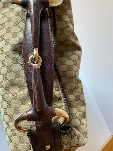 Gucci Ebony GG Web Hobo Shoulder Bag