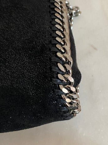 Stella Mccartney Black Falabella Fold Over Bag