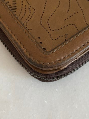 Burberry Brown Zip Long Wallet