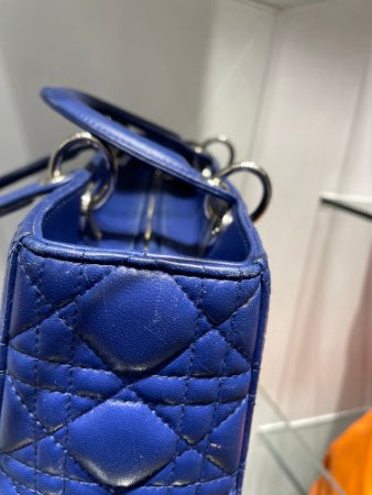 Christian Dior Blue Lady Dior Large Bag