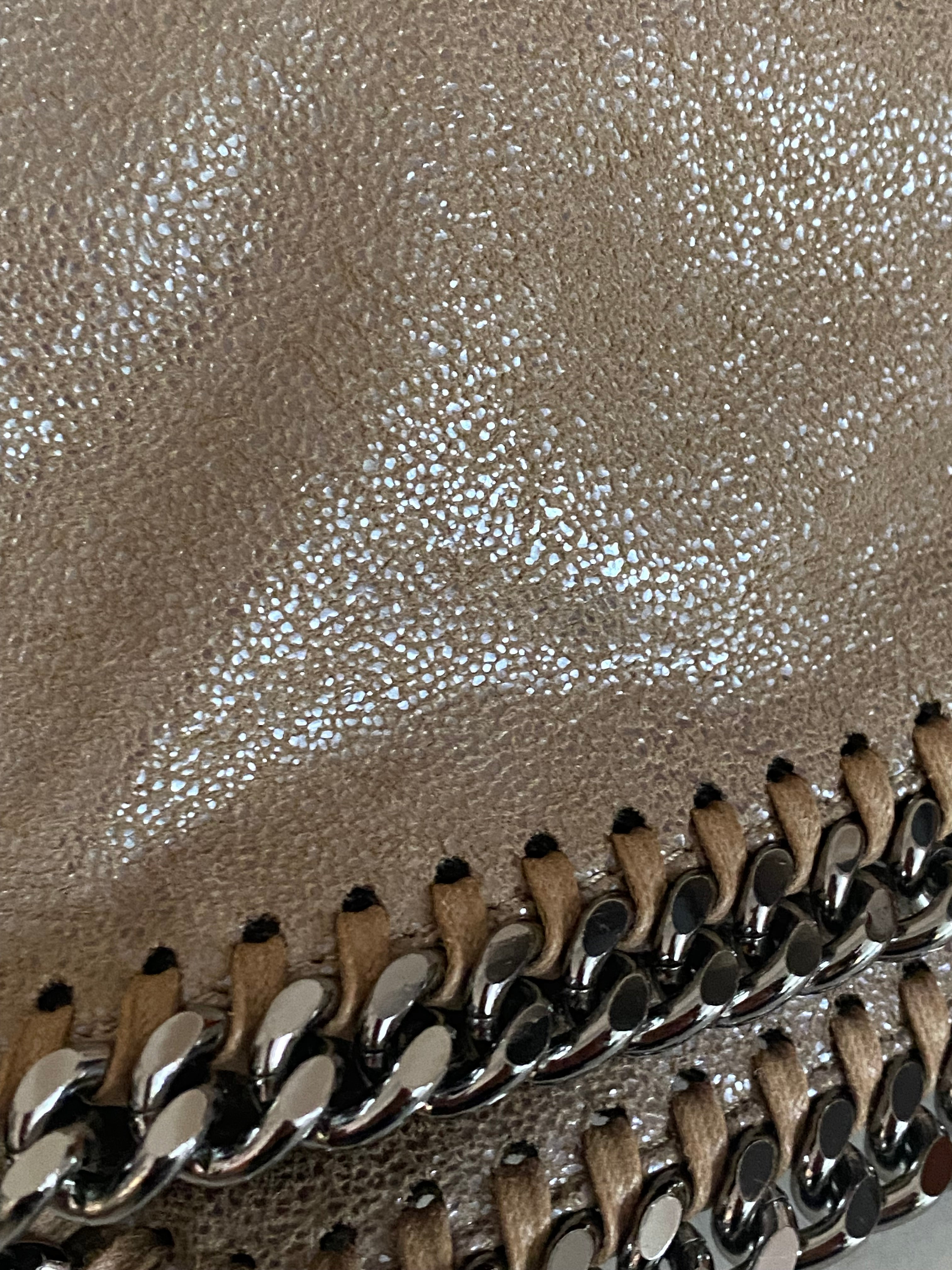 Stella Mccartney Beige Falabella Fold Over Bag