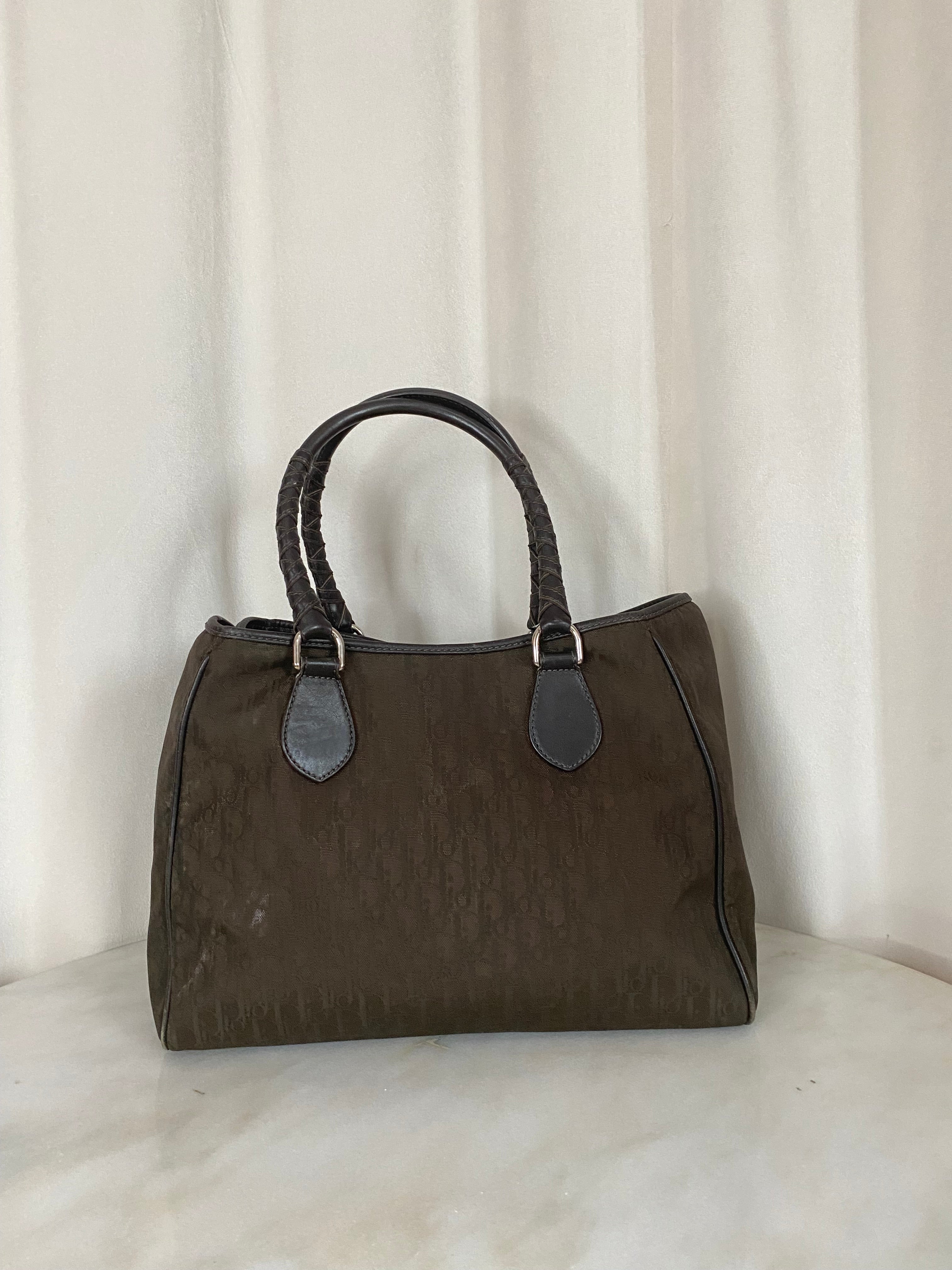 Christian Dior Brown Monogram Diorissimo Tote Bag