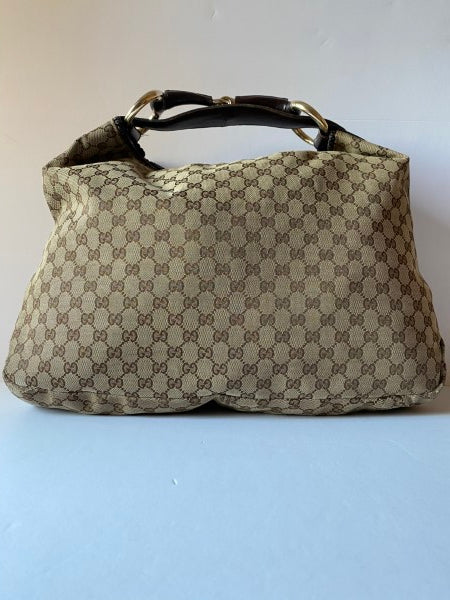 Gucci Ebony GG Hobo Shoulder Bag