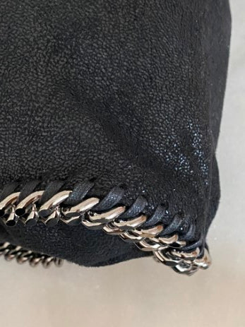 Stella Mccartney Black Falabella Fold Over Bag