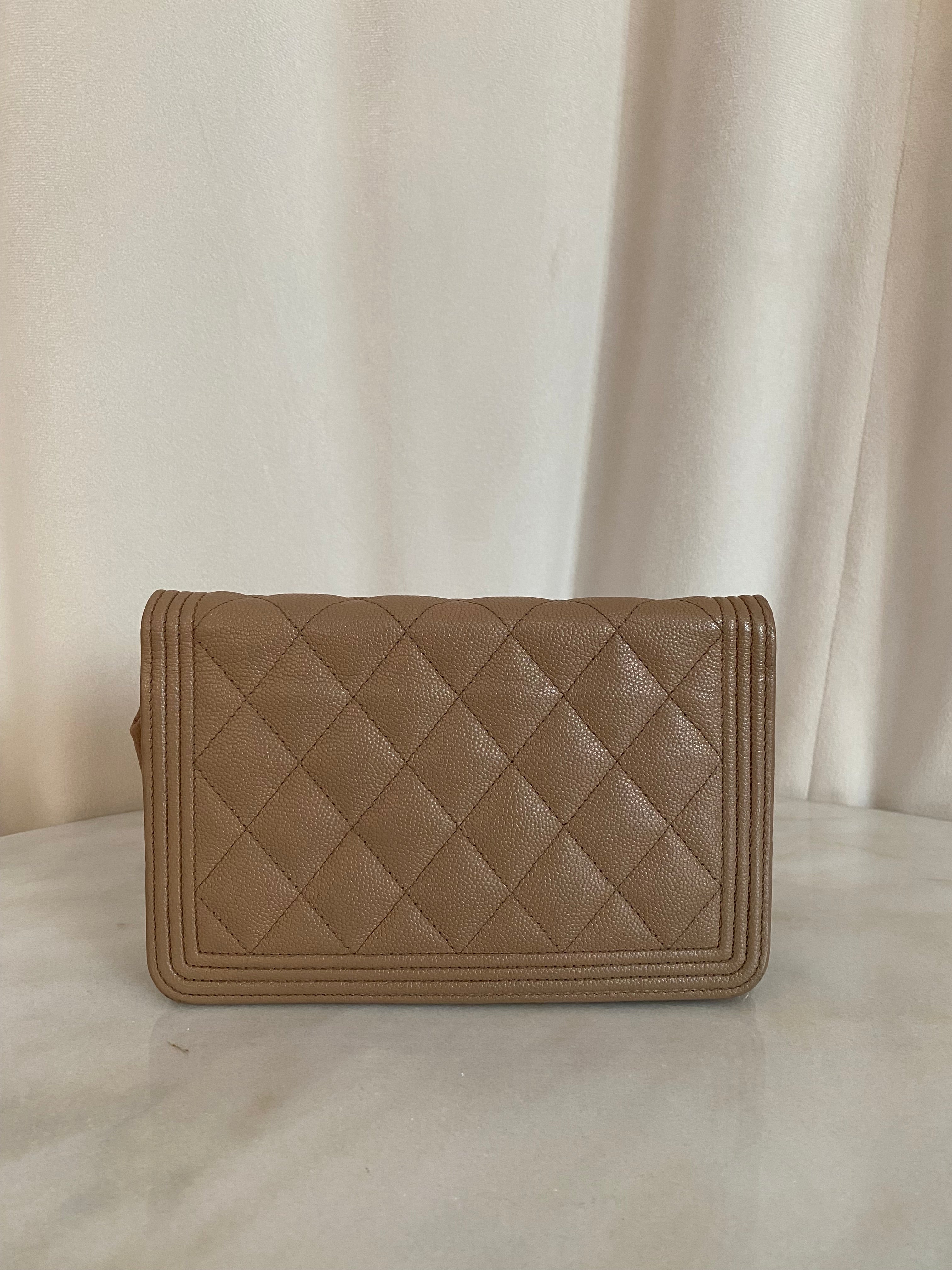 Chanel Beige Boy Wallet on Chain