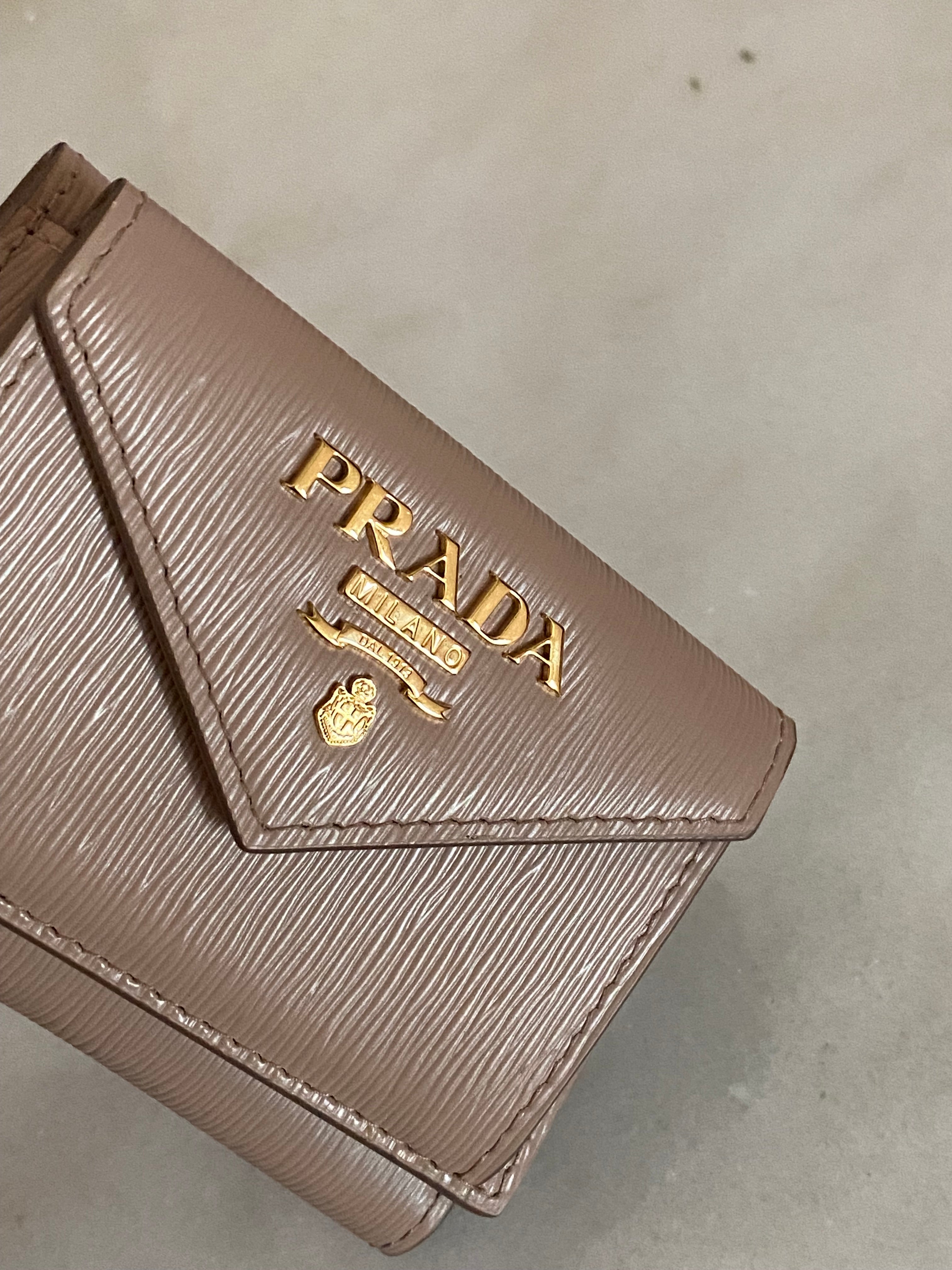 Prada Nude Trifold Small Wallet