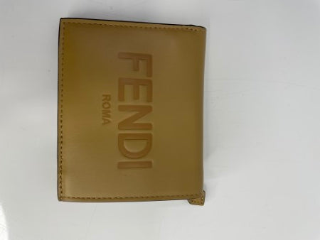 Fendi Beige Logo Small Wallet