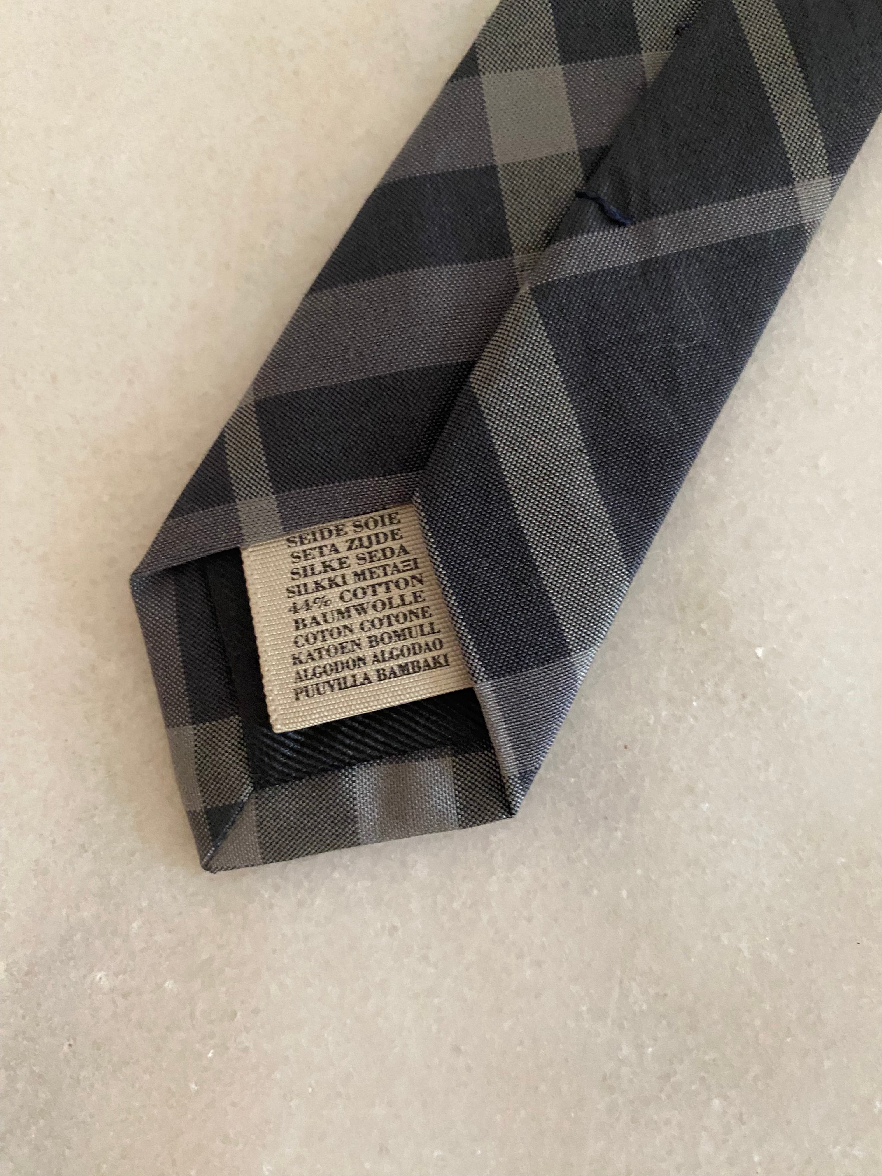 Burberry Grey Beat Check Neck Tie