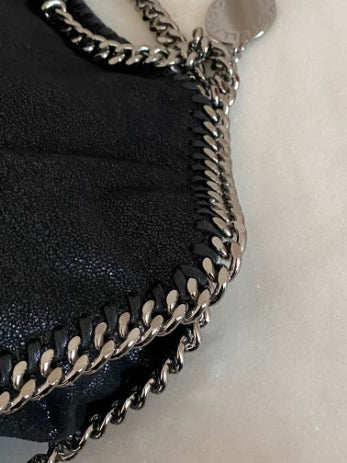 Stella Mccartney Black Falabella Fold Over Bag