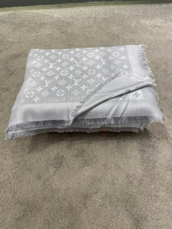 Louis Vuitton Grey Monogram Scarf